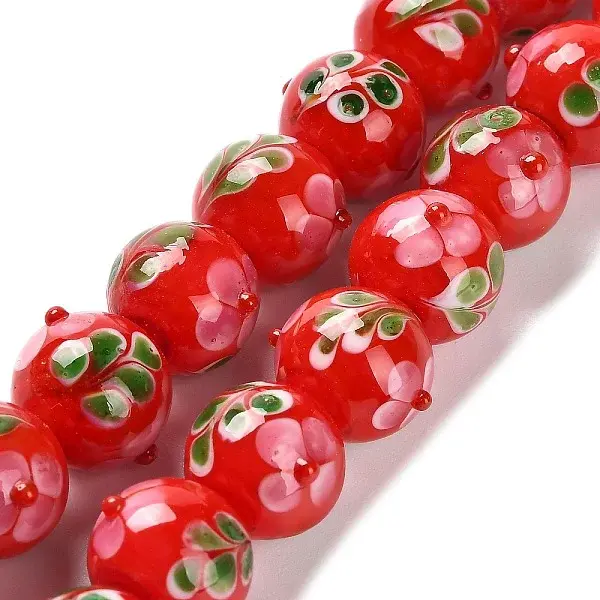 Handmade Lampwork Bumpy Beads Strands