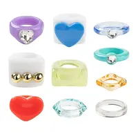 18Pcs Acrylic Finger Rings