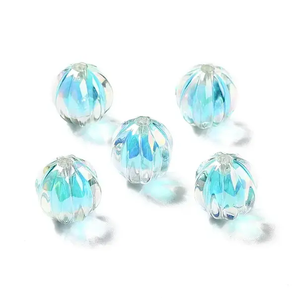 Two Tone UV Plating Rainbow Iridescent Acrylic Beads