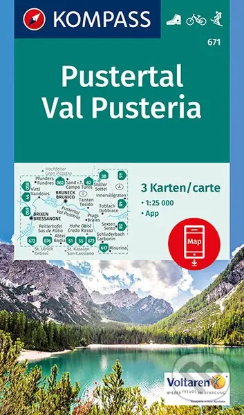 Pustertal – Val Pusteria (sada 3 máp v mierke 	1:25 000 (WK 671))