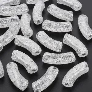 Transparent Crackle Acrylic Beads