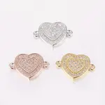 Brass Micro Pave Cubic Zirconia Links