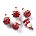 Christmas Baking Painted Brass Bell Pendants
