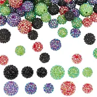 88Pcs 11 Style Resin Rhinestone Beads