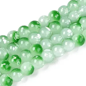 Baking Paint Glass Beads Strands