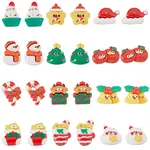 72pcs 12 Styles Christmas Theme Opaque Resin Cabochons