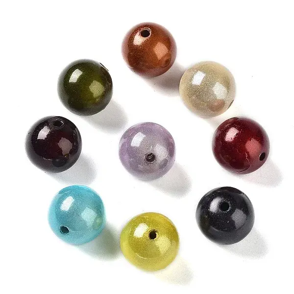 Spray Painted Acrylic Beads