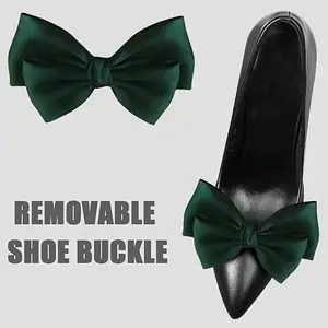 Detachable Ribbon Satin Bowknot Shoe Decoration