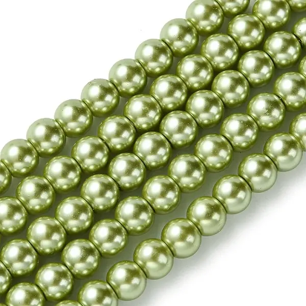 Eco-Friendly Dyed Glass Pearl Beads Strands