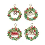 Christmas Theme Handmade Weave Seed Beads Pendants