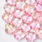 Transparent Spray Painted Glass Beads