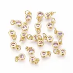 Brass with Single Cubic Zirconia Charms