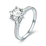 Anti-Tarnish Rhodium Plated 925 Sterling Silver Couple Rings