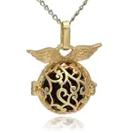 Golden Tone Brass Hollow Round Cage Pendants