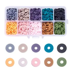 2100Pcs 10 Colors Handmade Polymer Clay Beads
