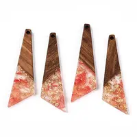 Transparent Resin & Walnut Wood Pendants