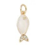 Brass Micro Pave Cubic Zirconia and Enamel Pendants