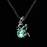 Luminous Alloy Locket Pendant Necklaces
