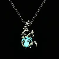Luminous Alloy Locket Pendant Necklaces