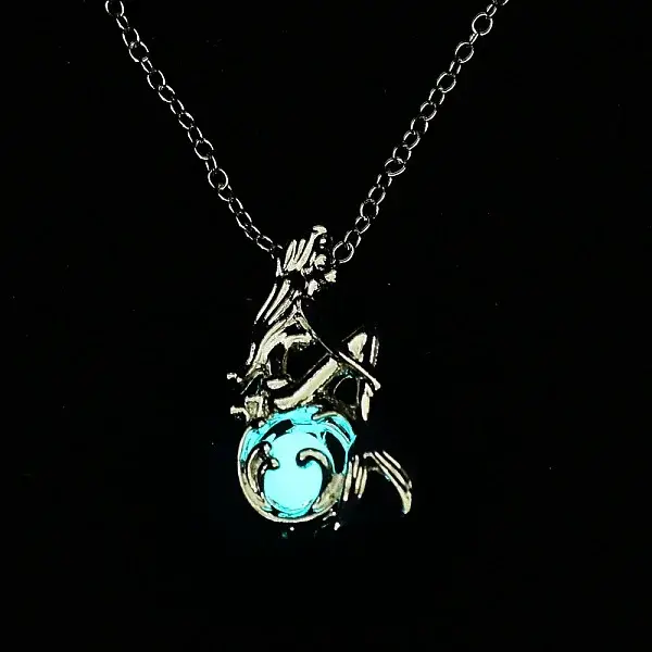 Luminous Alloy Locket Pendant Necklaces