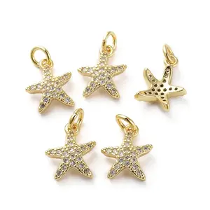 Brass Micro Pave Cubic Zirconia Pendants