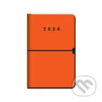 Týždenný diár CAPRI 2026 (oranžový) (12-mesačný, A5, týždenný, stĺpcový, elastické zatváranie)