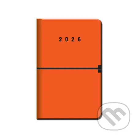 Týždenný diár CAPRI 2026 (oranžový) (12-mesačný, A5, týždenný, stĺpcový, elastické zatváranie)
