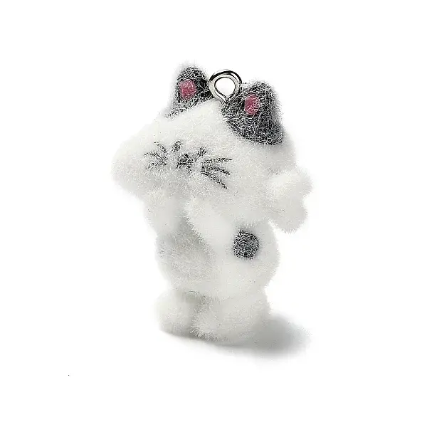 3D Opaque Resin Flocking Pendants