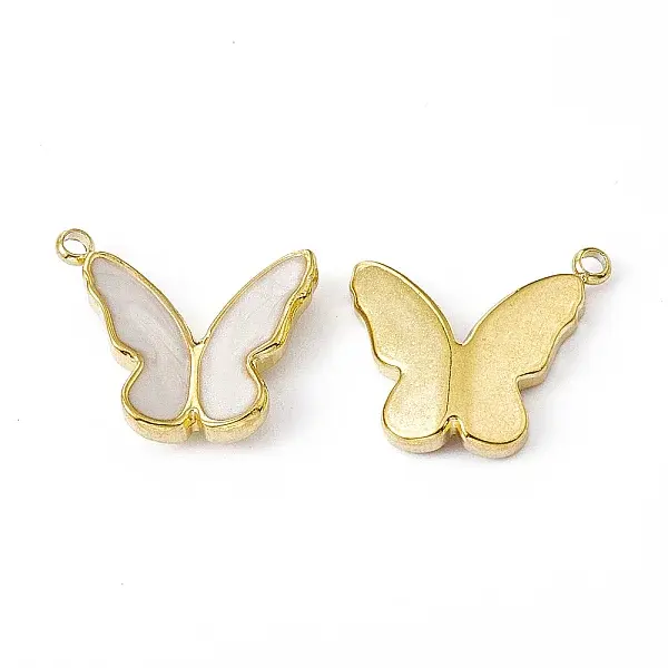 Real 18K Gold Plated PVD Vacuum Plating 201 Stainless Steel Enamel Pendants