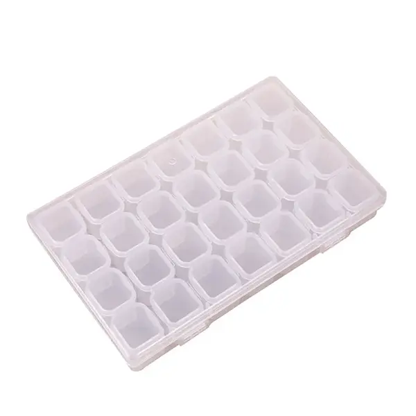 Transparent Plastic 28 Grids Bead Containers