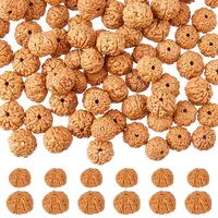 120Pcs 2 Styles Natural Rudraksha Beads