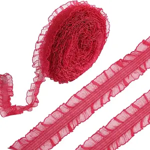 20 Yards Ruffled Nylon Elastic Lace Trim