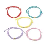 Brass Braided Bead Bracelet