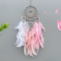 Woven Web/Net with Feather Decorations