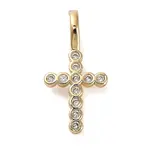 Brass Micro Pave Clear Cubic Zirconia Pendants