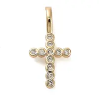 Brass Micro Pave Clear Cubic Zirconia Pendants