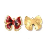 Real 18K Gold Plated 304 Stainless Steel Rhinestone Pendants