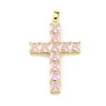Brass Micro Pave Cubic Zirconia Pendants