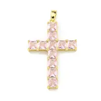 Brass Micro Pave Cubic Zirconia Pendants