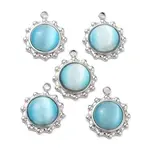 304 Stainless Steel with Cat Eye Pendants