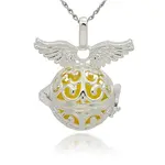 Silver Color Plated Brass Cage Pendants