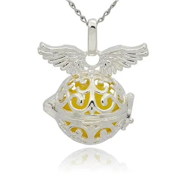 Silver Color Plated Brass Cage Pendants