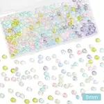 350Pcs 7 Colors Transparent Baking Paint Glass Beads
