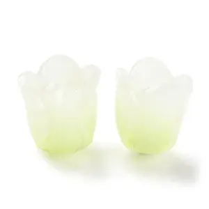 4-Petal Opaque Acrylic Bead Caps