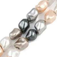 Electroplated Shell Pearl Beads Strands