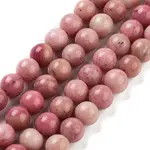 Round Natural Rhodonite Beads Strands