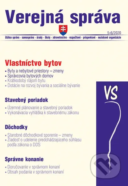 Verejná správa 5-6/2020 - Stavebné konanie a vlastníctvo bytov, Stavebné povolenie - postup - kniha z kategorie Správní právo
