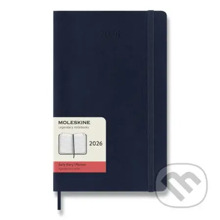 Moleskine – 12-mesačný denný diár 2026 - modrý (stredný, mäkká väzba)