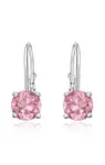 JVD Něžné stříbrné náušnice s růžovými zirkony SVLE0620XH2R200