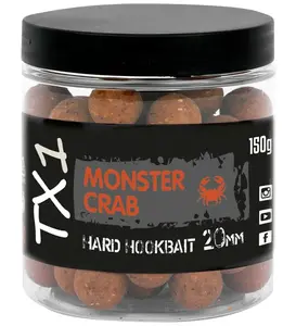 Shimano tvrzené boilies tx1 hard hookbait monster crab 150 g - 20 mm